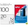 ETIQUETAS ADHESIVAS APLI 12121 TAMAÑO 210X297 MM POLIESTER RESISTENTE A LA INTERPERIE IMPRESION LASE