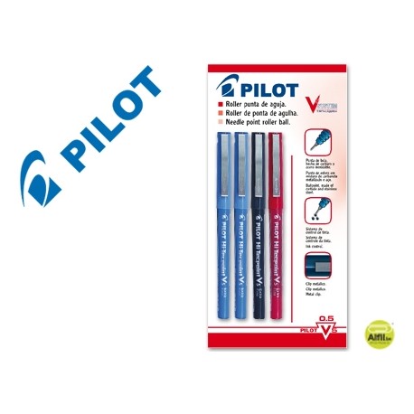 ROTULADOR PILOT PUNTA AGUJA V-5 SURTIDO 0.5 MM BLISTER 2/AZ-1/NE-1/RO-M