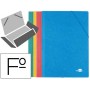 CARPETA GOMAS LIDERPAPEL FOLIO 3 SOLAPAS CARTON SIMIL PRESPAN COLORES SURTIDOS