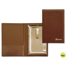 CARPETA PARA FACTURAS SIMIL PIEL CON BANDEJA METALICA
