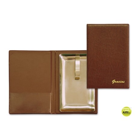 CARPETA PARA FACTURAS SIMIL PIEL CON BANDEJA METALICA