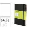 LIBRETA MOLESKINE TAPA DURA LISO 192 HOJAS COLOR NEGRO CIERRE CON GOMA 90X140 MM
