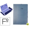 CARPETA LIDERPAPEL GOMAS CARTON AZUL LP SOLAPAS FOLIO -PERSONALIZADA FOLDER