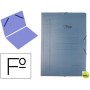 CARPETA LIDERPAPEL GOMAS CARTON AZUL LP SENCILLA FOLIO -PERSONALIZADA FOLDER