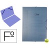 CARPETA LIDERPAPEL GOMAS CARTON AZUL LP SENCILLA FOLIO -PERSONALIZADA FOLDER