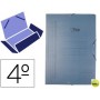 CARPETA LIDERPAPEL GOMAS CARTON AZUL LP SOLAPAS CUARTO- PERSONALIZADA FOLDER