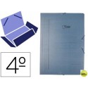 CARPETA LIDERPAPEL GOMAS CARTON AZUL LP SOLAPAS CUARTO- PERSONALIZADA FOLDER