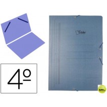 CARPETA LIDERPAPEL GOMAS CARTON AZUL LP SENCILLA CUARTO- PERSONALIZADA FOLDER