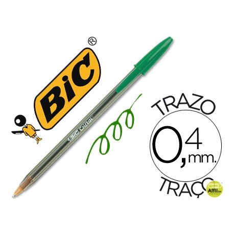 BOLIGRAFO BIC CRISTAL VERDE -UNIDAD