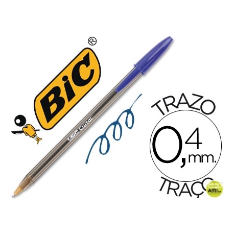 BOLIGRAFO BIC CRISTAL AZUL -UNIDAD