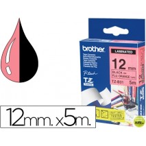 CINTA BROTHER TZ-B31 LAMINADA NARANJA/FLUORESCENTE-NEGRO 12 MM X 5MTS