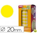 GOMETS AUTOADHESIVOS CIRCULARES 20 MM AMARILLO EN ROLLO