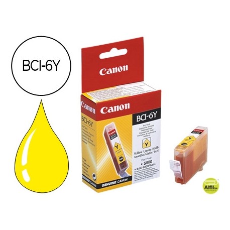 INK-JET CANON BCI-6Y AMARILLO ORIGINAL PARA CANON S800/900 S9000
