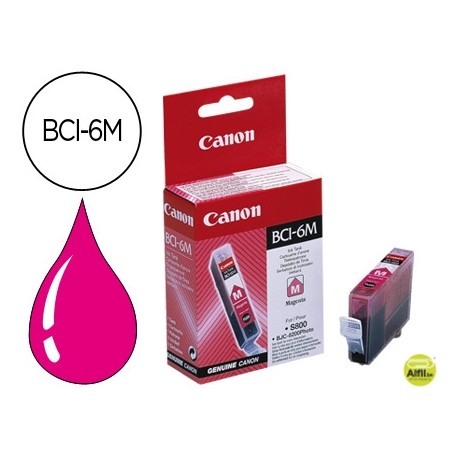 INK-JET CANON BCI-6M MAGENTA ORIGINAL PARA CANON S800/900 S9000