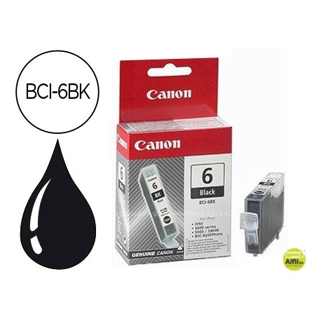 INK-JET CANON BCI-6BK NEGRO ORIGINAL PARA CANON S800/900 S9000