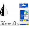CINTA BROTHER TZE-161 NEGRA-TRANSPARENTE 8MTS 36MM