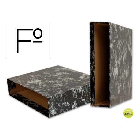 CAJA ARCHIVADOR LIDERPAPEL CLASSIC BLUE FOLIO NEGRA