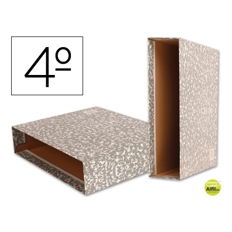 CAJA ARCHIVADOR LIDERPAPEL CLASSIC RED CUARTO APAISADO GRIS