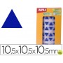 GOMETS AUTOADHESIVOS TRIANGULARES 10,5X10,5X10,5 MM AZUL EN ROLLO