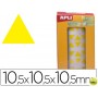 GOMETS AUTOADHESIVOS TRIANGULARES 10,5X10,5X10,5 MM AMARILLO EN ROLLO
