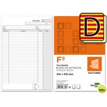 TALONARIO LIDERPAPEL FACTURAS FOLIO ORIGINAL Y COPIA T223 CON I.V.A. TEXTO EN CATALAN