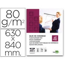 BLOC CONGRESOS LIDERPAPEL LISO 63X84CM 25+5 HOJAS 80G/M2