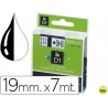 CINTA DYMO NEGRO-BLANCO 19MM X 7MT D1