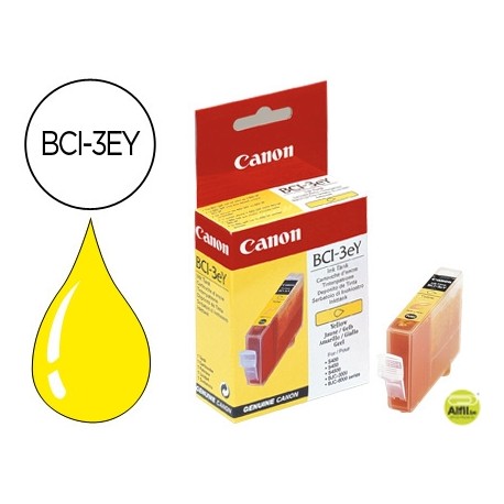 INK-JET CANON BCI-3EY AMARILLOBJC300 6X00 S400-X 450 500 520-X 530D 600 630 750 4500 I550 850 6100 6