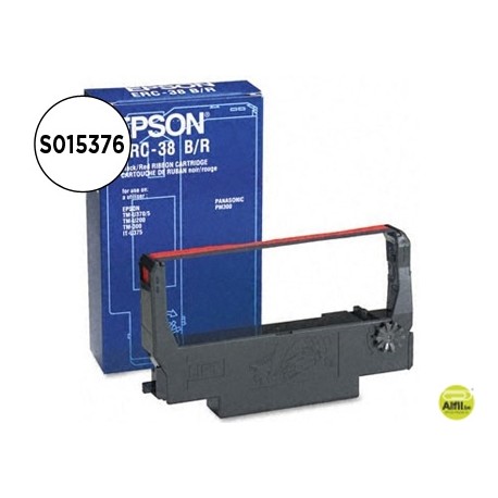 CINTA IMPRESORA EPSON -NEGRO/ROJO ERC-38BR