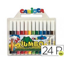 ROTULADOR CARIOCA JUMBO C/24 COLORES -PUNTA GRUESA
