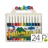 ROTULADOR CARIOCA JUMBO C/24 COLORES -PUNTA GRUESA