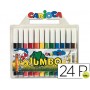 ROTULADOR CARIOCA JUMBO C/24 COLORES -PUNTA GRUESA
