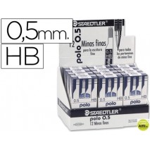 MINAS STAEDTLER GRAFITO 0,5 MMHB POLO 257 -EXPOSITOR DE 144 ESTUCHES