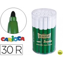 ROTULADOR CARIOCA JUMBO C-30 VERDE PUNTA GRUESA -BOTE DE 30 UNIDADES
