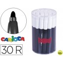 ROTULADOR CARIOCA JUMBO C-30 NEGRO PUNTA GRUESA -BOTE DE 30 UNIDADES