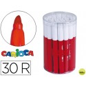 ROTULADOR CARIOCA JUMBO C-30 ROJO PUNTA GRUESA -BOTE DE 30 UNIDADES