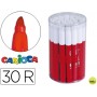 ROTULADOR CARIOCA JUMBO C-30 ROJO PUNTA GRUESA -BOTE DE 30 UNIDADES