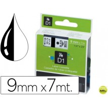 CINTA DYMO 1000 9 MM. -NEGRO-BLANCO D1