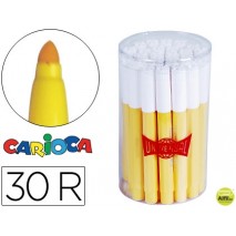 ROTULADOR CARIOCA JUMBO C-30 AMARILLO PUNTA GRUESA -BOTE DE 30 UNIDADES
