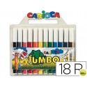 ROTULADOR CARIOCA JUMBO C/18 COLORES -PUNTA GRUESA
