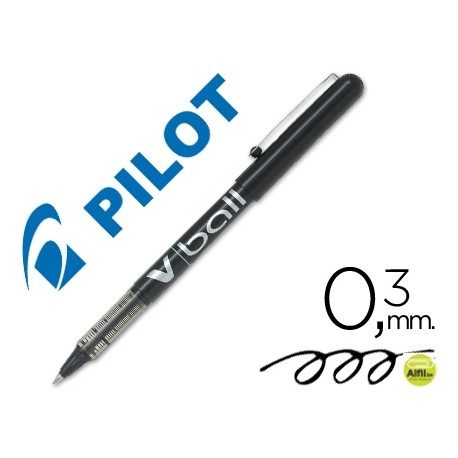 ROTULADOR PILOT ROLLER V-BALL NEGRO 0.5 MM