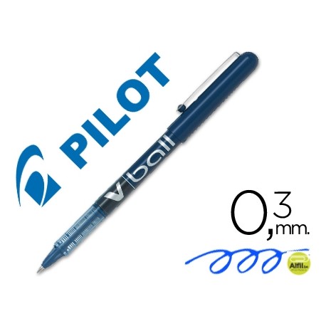 ROTULADOR PILOT ROLLER V-BALL AZUL 0.5 MM