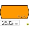 ETIQUETAS METO ONDULADAS 26 X 12 MM PVP FN. ADH 2 -FLUOR NARANJA -ROLLO 1500 ETIQUETAS
