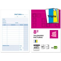 TALONARIO LIDERPAPEL FACTURAS 8Ì ORIGINAL Y 2 COPIAS T300 CON I.G.I.C.