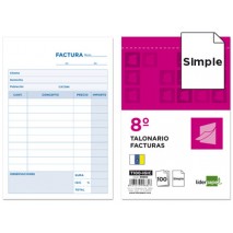TALONARIO LIDERPAPEL FACTURAS 8Ì ORIGINAL T100 CON I.G.I.C.