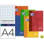 RECAMBIO COLOR OXFORD DIN A4 80 HOJAS 90 GRS CUADROS 5 MM 4 TALADOS COLORES SURTIDOS PAQUETE DE 30