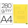 SUBCARPETA CARTULINA RECICLADA EXACOMPTA A4 AMARILLO 280G/M2 CON 2 SOLPAS INTERIOR