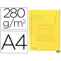 SUBCARPETA CARTULINA RECICLADA EXACOMPTA A4 AMARILLO 280G/M2 CON 2 SOLPAS INTERIOR