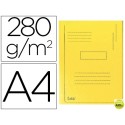 SUBCARPETA CARTULINA RECICLADA EXACOMPTA A4 AMARILLO 280G/M2 CON 2 SOLPAS INTERIOR