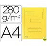 SUBCARPETA CARTULINA RECICLADA EXACOMPTA A4 AMARILLO 280G/M2 CON 2 SOLPAS INTERIOR